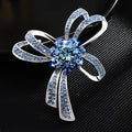 Austrian crystal brooch simple and versatile corsage pin buckle needle with jewelry bow brooch