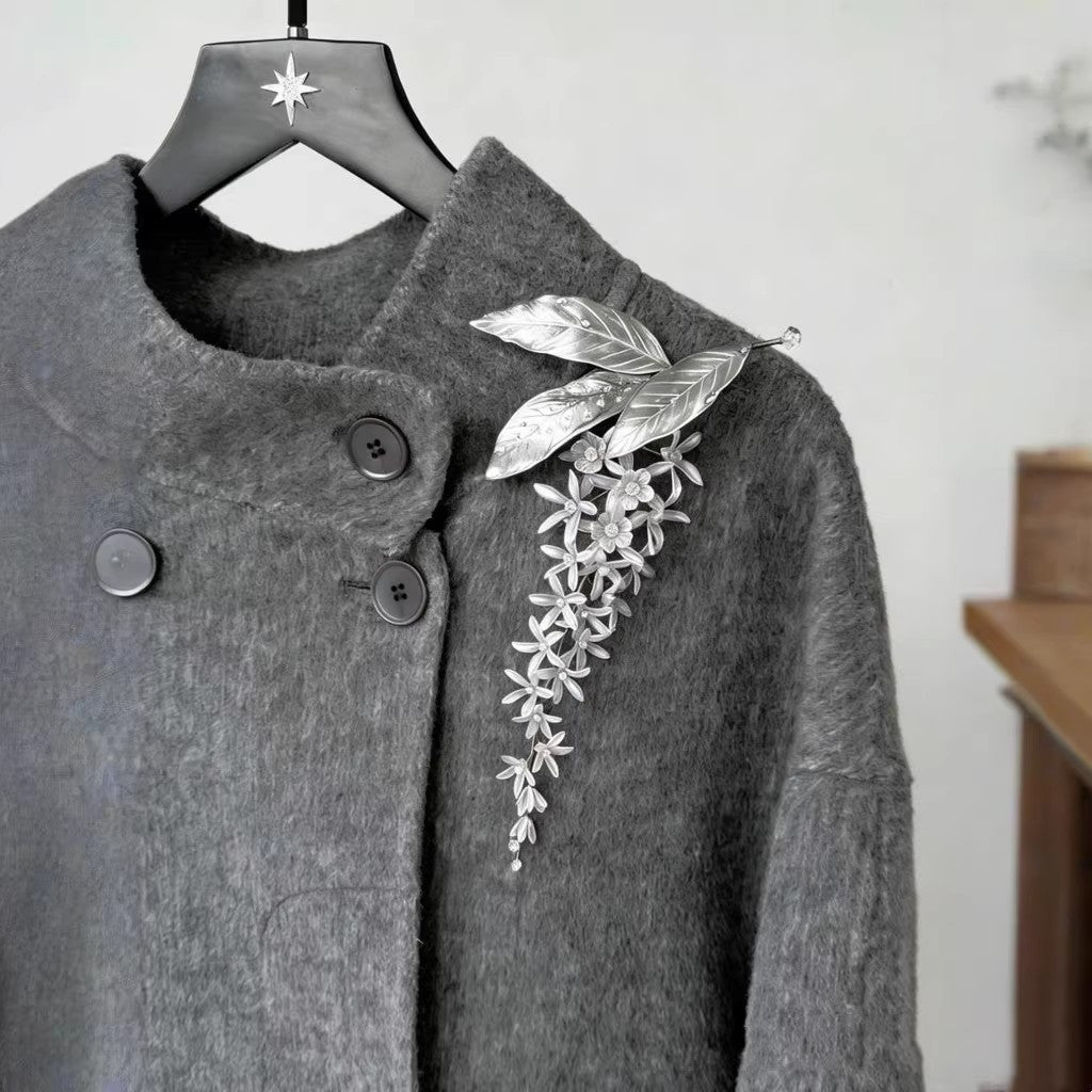 Wisteria Vine Statement Brooch for Elegant Outfits