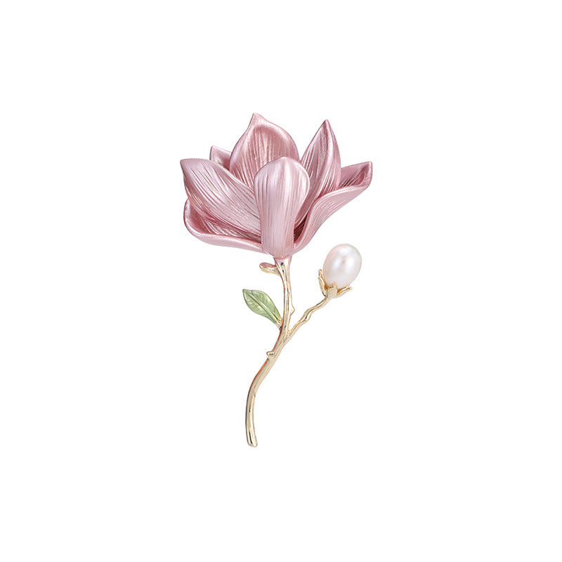 Chinese style elegant delicate magnolia brooch high-end women's new fashion temperament pin high-end brooch accessories