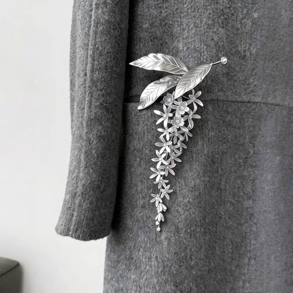 Wisteria Vine Statement Brooch for Elegant Outfits