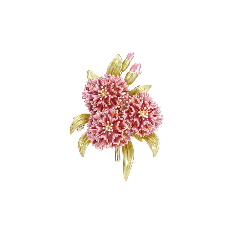 Fashion hydrangea brooch high-end exquisite fashion anti-light coat accessories design sense niche brooch pin women