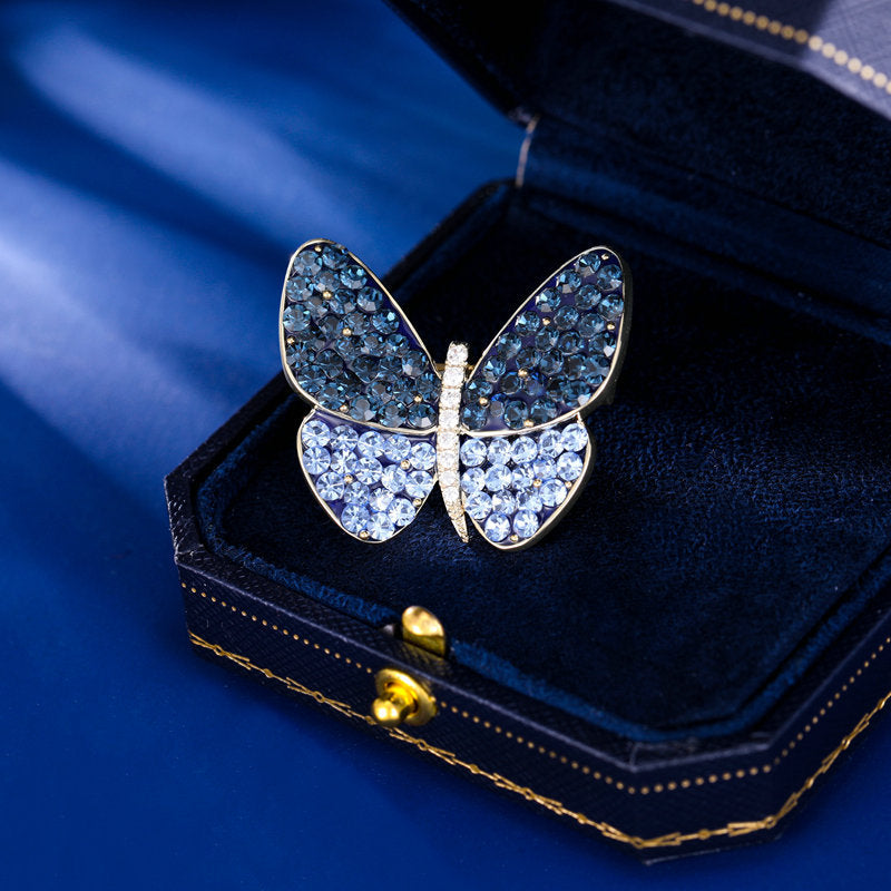 Break the cocoon into a butterfly, high-end luxury shining temperament, corsage, blazer, accessories, fixed clothes, pins, butterfly brooches