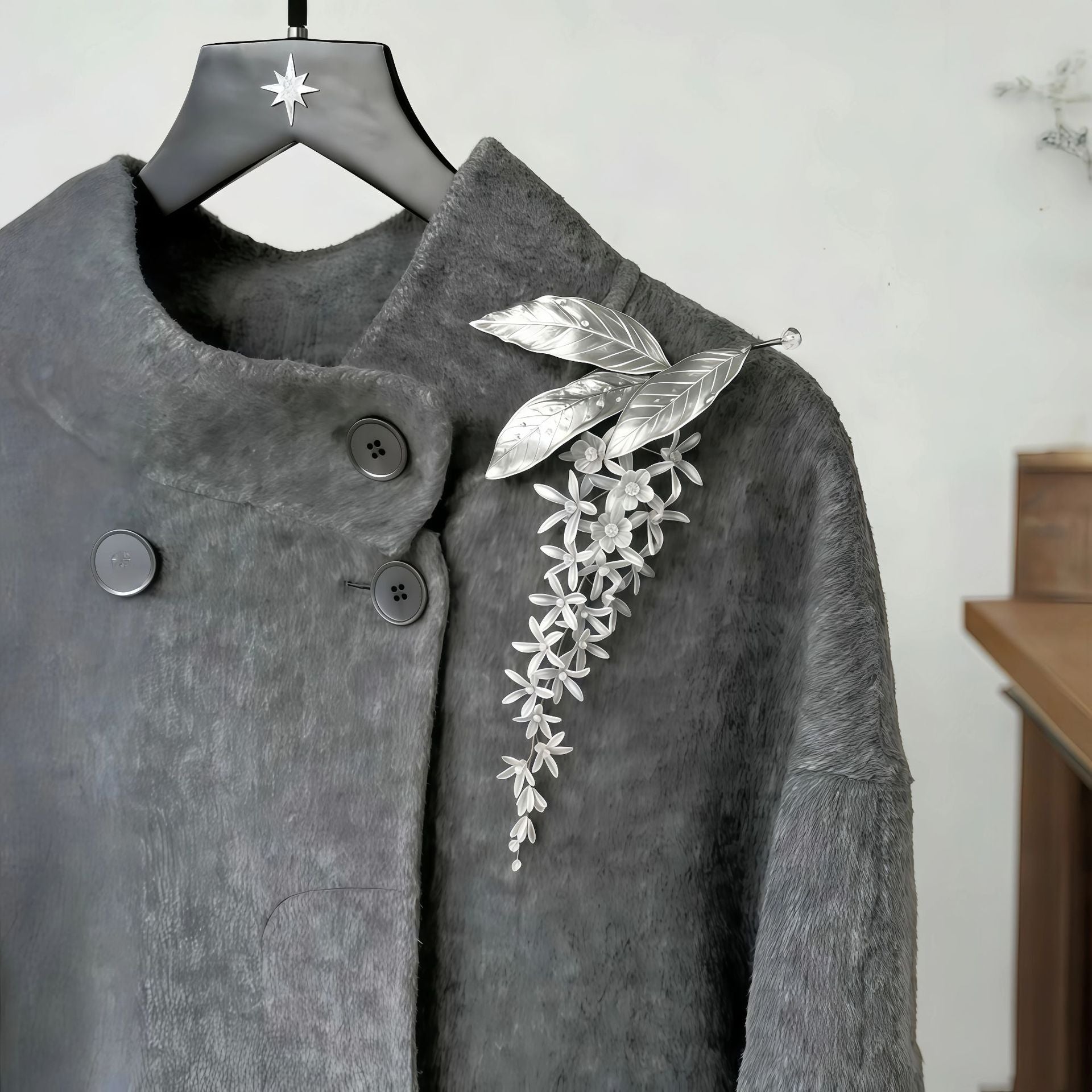 "Wisteria Flower" Wisteria Flower Vine Fringed Brooch High-end Female Luxury Temperament Exquisite Brooch with Coat Pin