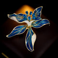 High-end women's exquisite corsage niche design sense pin suit coat decoration French iris brooch